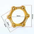 thumbnail image 1 of Yimiti 44Mm Bike Rotary Screw Thread Hub Flange Adapter Brake Disc For Rotor Base,Gold, 1 of 6