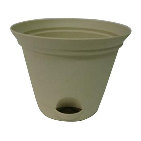 16.8" Flare Self-Watering Plastic Planter, Cream