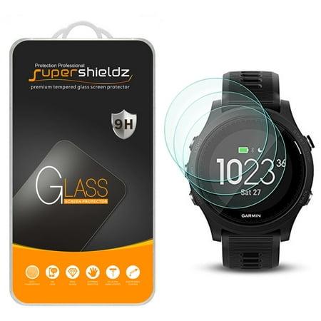 [3-Pack] Supershieldz for Garmin Forerunner 935 Tempered Glass Screen Protector, Anti-Scratch, Anti-Fingerprint, Bubble