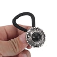thumbnail image 3 of Unique Bargains Fashionable Button Hair Elastics for Women 1 Pc Black Silver Tone, 3 of 5