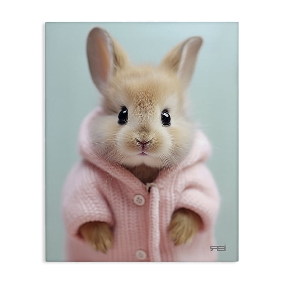 Stupell Industries Bohemian Bunny in Cozy Sweater Canvas Art, 16 x 20, by RB