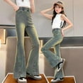 thumbnail image 3 of HIPYLO Black Jeans Super Low Rise Jeans Camo Cargo Pants Girls Cargo Size 10-12 Junior Girls Clothes Girl Toddler Clothes Size 7/8 Girls, Blue 11-12 Years, 3 of 6