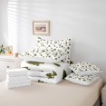 thumbnail image 5 of Feelyou Kids Christmas Bedding Comforter Set 7pcs, Cartoon Xmas Tree King Bedding Sets, Glitter Stars Print Reversible Bed Sheets, Super Cozy Room Decor, 5 of 7
