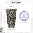 thumbnail image 4 of Daiia Rose Flowers Printed 20oz Insulated Coffee Cup with Straw Topper, Fully Spill Proof Travel Coffee Mug, Stainless Steel Tumbler for Work Home Outdoor Car-Without Straw, 4 of 8