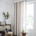 thumbnail image 5 of Nvzi 1 piece black and white geometric printing curtain cotton linen lace kitchen curtain Bohemian style pole through window curtain 59.06 * 78.74 inches, 5 of 5