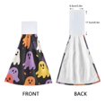 thumbnail image 3 of Yayeee Kitchen Hanging Hand Towels Set of 2 with Loop Bathroom Absorbent Tie Towel, Yellow Halloween Ghosts, 3 of 7