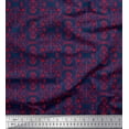 thumbnail image 1 of Soimoi Poly Georgette Fabric Damask Ethnic Decor Fabric Printed Yard 42 Inch Wide, 1 of 3