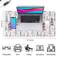 thumbnail image 5 of Long Mouse Pads for Desk,White Christmas Tree Pattern Desk Mats on Top Of Desks, Desk Mouse Pad Extra Large with 3mm Non-Slip Base and Stitched Edge for Gaming,Office,Work,Home 31.5x15.7in, 5 of 5