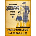 thumbnail image 2 of Vintage Apple Collection 18x24 Black Ornate Wood Framed with Double Matting Museum Art Print Titled - Paris Tailor, 2 of 4