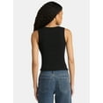thumbnail image 3 of No Boundaries Studded Ribbed Tank Top, Women's, 3 of 5