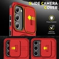 thumbnail image 5 of Asuwish Compatible with Samsung Galaxy S21 5G 6.2 inch Phone Case Slide Camera Cover Tempered Glass Screen Protector Stand Ring Holder Rugged Slim Cell for S 21 21S G5 Women Men Red, 5 of 9