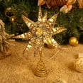 thumbnail image 1 of Christmas Star Tree Topper Estrella Geométrica 3D Luces LED Decorativas Funciona Con Pilas Hermosa Iluminación De Estrellas Con Base Elástica Para Vacaciones De Navidad ANGGREK Otros, 1 of 7