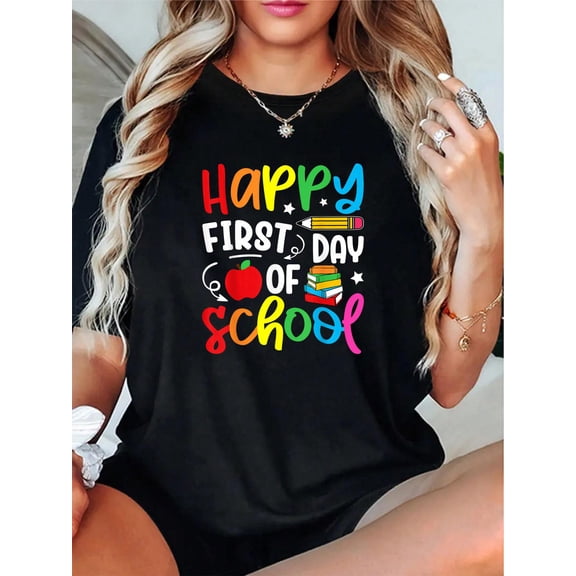 Happy First Day of School Teacher Boys Girls Back to School T-Shirt