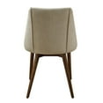 thumbnail image 3 of Mordern ACME Willene Side Chair (Set-2), Beige Fabric & Walnut Finish, for Living Room/Study/Office/Bedroom, 3 of 5