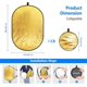 thumbnail image 3 of 5-in-1 Collapsible Light Reflector 60x90cm 24x36inch Gold Silver B Photography, 3 of 5