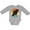 AC-Heather Grey, variant on Space Rocket Retro Sunset Boys or Girls Long Sleeve Baby Bodysuit