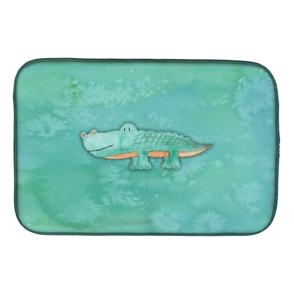 Alligator Watercolor Dish Drying Mat