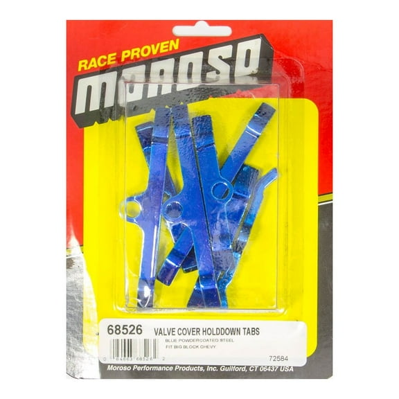 Moroso Valve Cover Hold Downs - Blue
