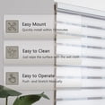 thumbnail image 3 of AOSKY Zebra Blinds Windows Roller Shades for Window Zebra Blinds for Windows Cordless Shades and Blinds Room Darkening Shades for Home, Office（W30 X H72, White), 3 of 7
