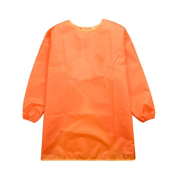 Generic Boys Girls Long Sleeves Apron Painting Supply Toddler Art Overalls for Drawing Cooking Baking Painting Crafting Grilling Activity (6-7 Years Orange)