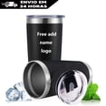 thumbnail image 2 of 20OZ Custom Logo Thermal Mug Beer Cups Stainless Steel Vacuum Insulated Tumbler Thermos With Lid Coffee Mug Water Bottle for Car, 2 of 29