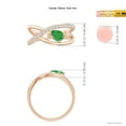 thumbnail image 4 of Angara Natural 0.35 Ct. Emerald with Diamond Solitaire Ring in 14K Rose Gold for Women (Ring Size: 12), 4 of 9