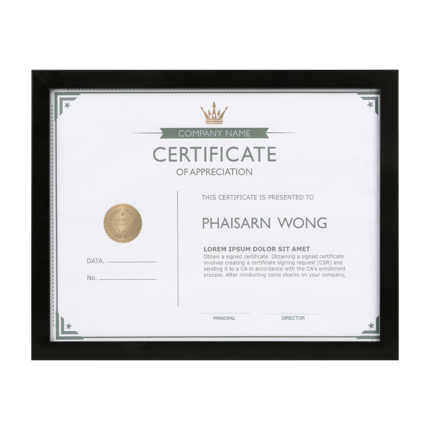 Scholartree 7 PACK 8.5x11 Picture Frame, Award Certificate Diploma Document Bulk 8.5 by 11 College Frames, Wall or Tabletop, Black