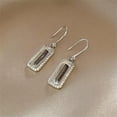 thumbnail image 2 of Fashion 925 Silver Drop Earring Cubic Zircon Wedding Anniversary Jewelry A Pair, 2 of 4