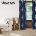thumbnail image 2 of Deconovo Cortinas opacas con estampado floral azul marino de 42 x 84 pulgadas con aislamiento térmico para ventanas, 2 of 5