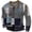 AB152 Blue, variant on Bjutir Retro T Shirts For Men Long Sleeve Color Block Muscle Shirts Comfortable Gym Tops Size S-Xxxl Blue