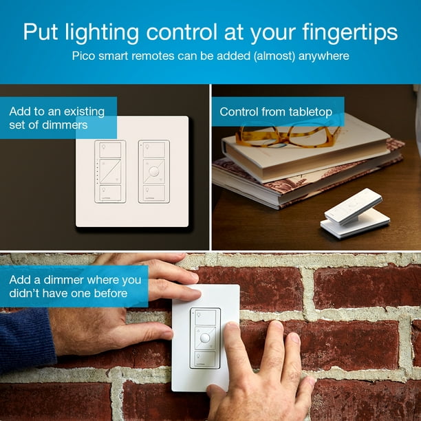 Lutron Caseta Wireless Smart Lighting Dimmer Switch Remote Kit for Wall and Ceiling Lights, White - Walmart.com
