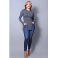 thumbnail image 2 of Sleek & Chic Fall Long Sleeve Slitted Top, 2 of 5