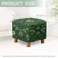 thumbnail image 5 of TSOVTHRID Green Shamrock Leaf Print Stretch Ottoman Cover Square Ottoman Slipcovers for Foot Stool & Folding Storage Furniture Cover with Elastic Bottom for Home St. Patrick's Day Decor, 5 of 7