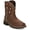 Mocha Water Buffalo, variant on JUSTIN WORK Women's 8" Chisel Nano Composite Toe Waterproof Work Boot Mocha Brown - GY9960