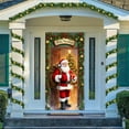 thumbnail image 6 of FastXmas 35 X 71" Inch Christmas Door Cover Christmas Pendant Backdrop Santa Snowman Door Curtain Cloth Polyester Xmas Door Cover Christmas Door Decorations for House Wall Door Home Party Supplies, 6 of 6
