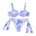 thumbnail image 4 of Conjunto de ropa de playa con estampado de bikini con un hombro dividido y lazo cómodo para mujer OAVQHLG3B Store  lin121212, 4 of 4