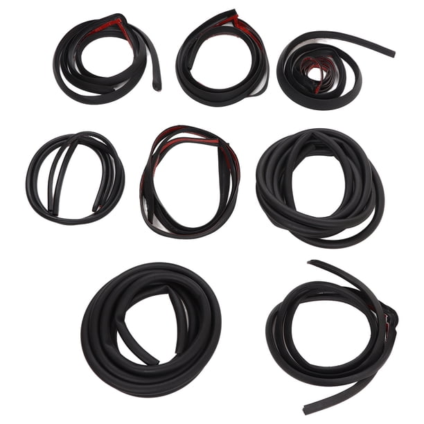 Tira de aislamiento acústico para coche, 8 piezas, kit de sellado insonorizado para coche, kit de sellado para puerta de coche, máxima fiabilidad