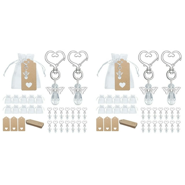 60 Piezas de de , Regalos de Boda de Recuerdo, Juego de Regalos para Baby Shower, con Etiqueta, Bolsa de Dulces con Cordón