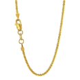 thumbnail image 4 of JewelStop 14k Solid Yellow Gold 1.5 mm Sparkle Chain Necklace, Lobster Claw Clasp - 20 Inches, 3.3gr., 4 of 6