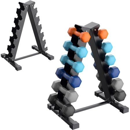 Dumbbell Rack Stand Weight Rack for Dumbbells Compact A-Frame Home Gym(6 tier,800Lbs)