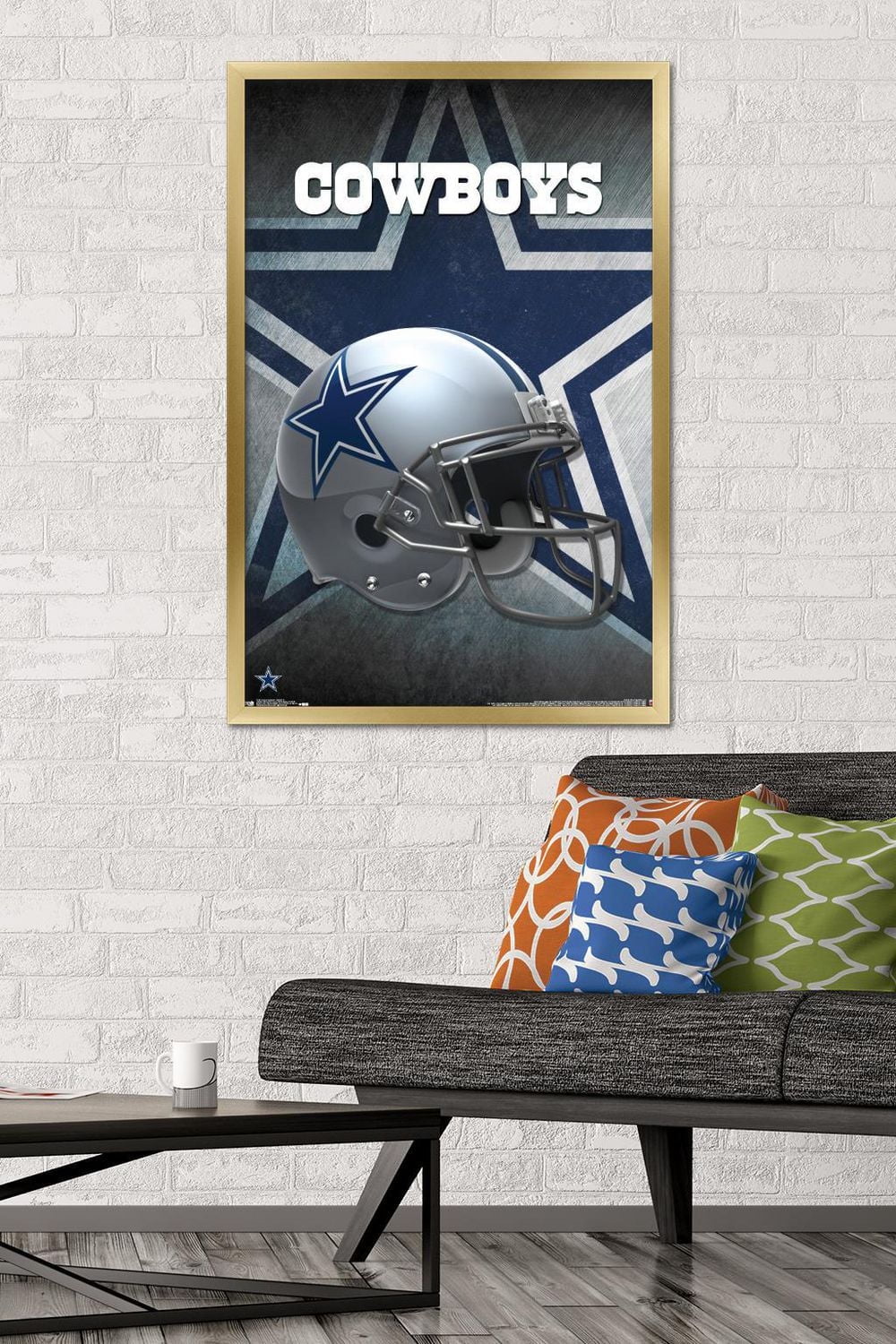NFL Dallas Cowboys - Helmet 16 Wall Poster, 22.375" x 34" Framed