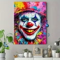 thumbnail image 4 of Colorful Clown Abstract Canvas Painting，Suitable for Living Room， Bedroom， Office，Bathroom， and Dorm Decor., 4 of 8