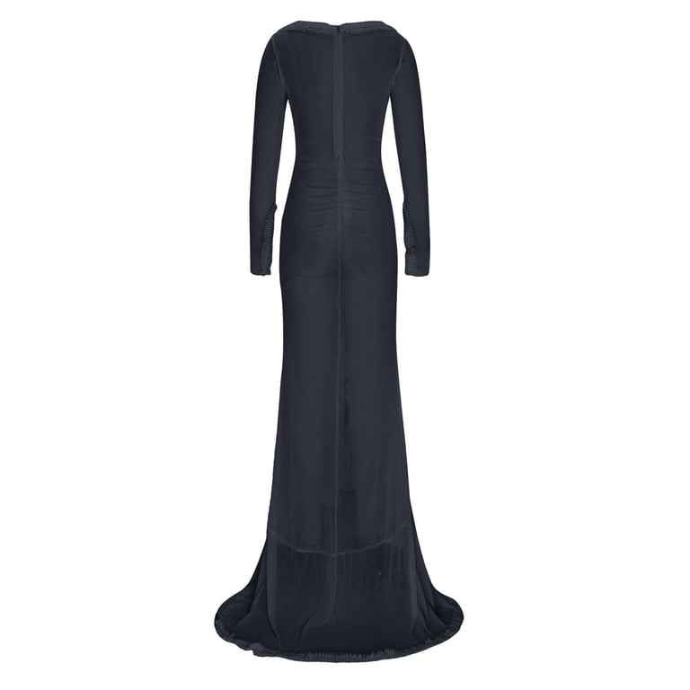 navy blue silk dress Navy Blue Satin A-Line Prom Dresses with Pockets, SP650