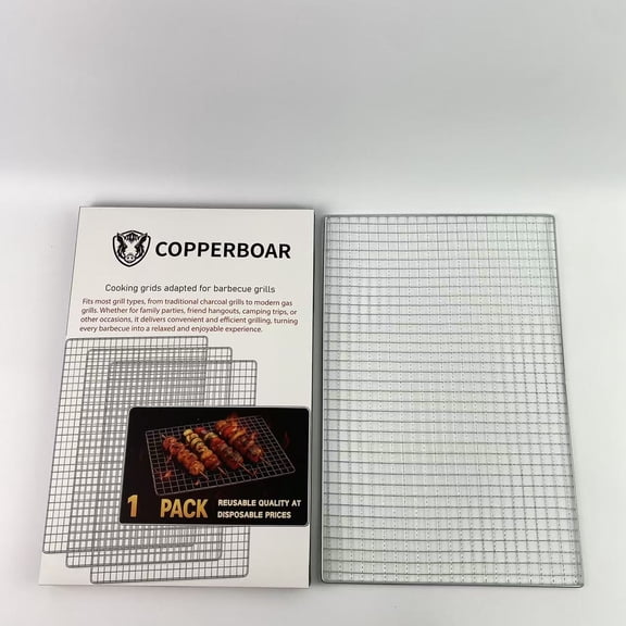 CopperBoar Cooking grids adapted for barbecue grills,Grill Topper, 1Pcs Disposable Grill Grates, 11.8 X 15.7 Inch Baking Rack Replacement, BBQ Accessories for Outdoor Smoker Grills