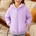 thumbnail image 2 of Girls Fleece Lined Sherpa Lining Hooded Puffer Jacket Winter Coats Waterproof Quilted Hooded Jackets Teen Kids Padded Warm Zip up Outwear, 2 of 7