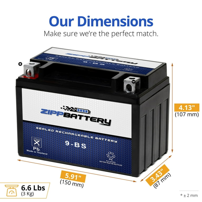 ExpertPower YTX9-BS(GEL) 12V 9AH 180CCA Motorcycle Battery - GEL Maintenance-Free Replacement For CTX9, PTR9-BS, YTR9-BS, YTX9, GTX9-12B, ES-TX9