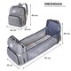 thumbnail image 2 of Mochila Pañalera Cambiador Portátil de Viaje AGBOX Gris Impermeable Multifuncional, 2 of 4