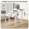 thumbnail image 4 of Ergonomic Tilting Laptop Table, Height Adjustable with Cup Holder and Lockable Casters, for Office & Treadmill Use, 4 of 7