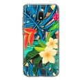 thumbnail image 1 of MUNDAZE Samsung Galaxy J3 Express/Amp Prime 3 Shockproof Clear Hybrid Protective Phone Case Blue Monstera Pothos Tropical Floral Flowers Cover, 1 of 5