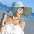 thumbnail image 4 of Sombrero de paja con protección solar para playa, sombrero de playa plegable, sombrero de ala grande para mujer, sombrero para el sol, sombrero para vacaciones en la playa, sombrero para el, 4 of 6